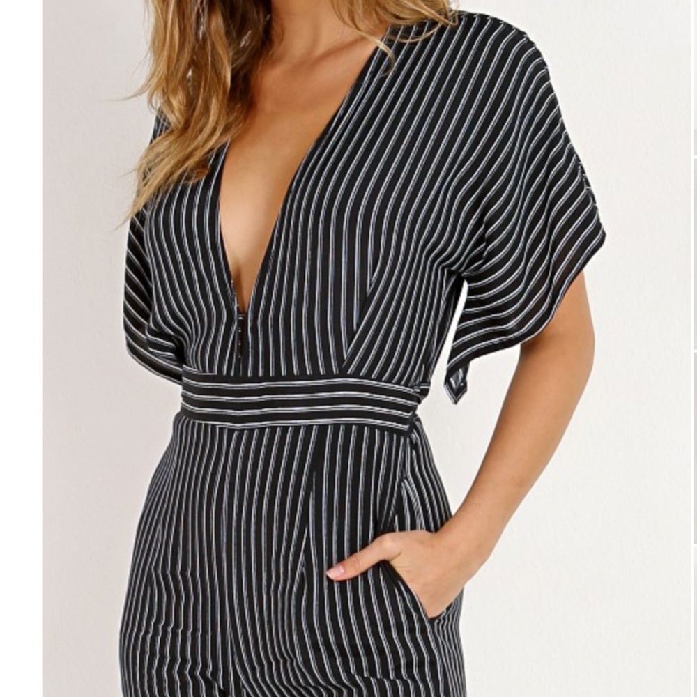 NEW - FAITHFULL THE BRAND Cedric Jumpsuit in San Cristobal Stripe FP REVOLVE